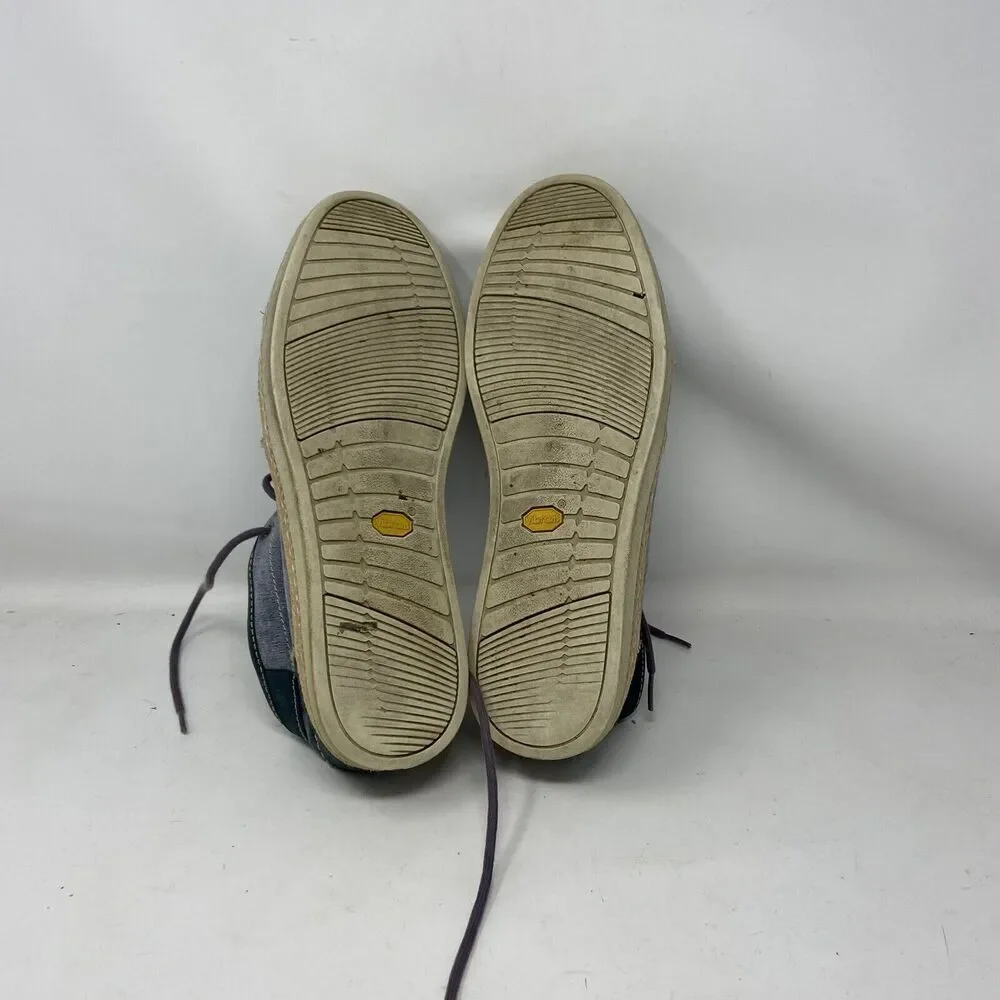 UGG Cantrell Blue Suede Canvas Chukka Lace Up Ankle Boots Shoes